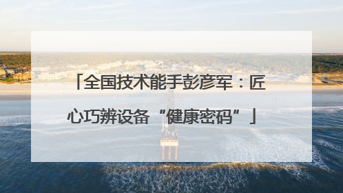 全国技术能手彭彦军：匠心巧辨设备“健康密码”