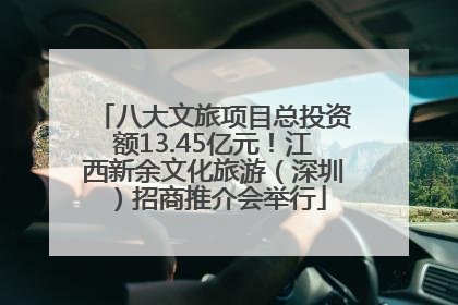 八大文旅项目总投资额13.45亿元！江西新余文化旅游（深圳）招商推介会举行