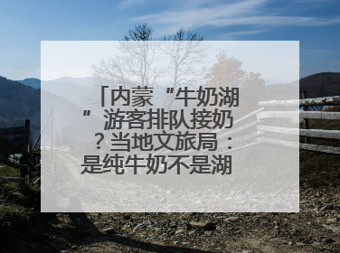 内蒙“牛奶湖”游客排队接奶？当地文旅局：是纯牛奶不是湖水，可放心喝
