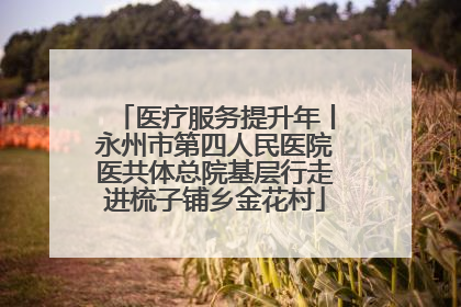医疗服务提升年丨永州市第四人民医院医共体总院基层行走进梳子铺乡金花村