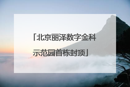 北京丽泽数字金科示范园首栋封顶