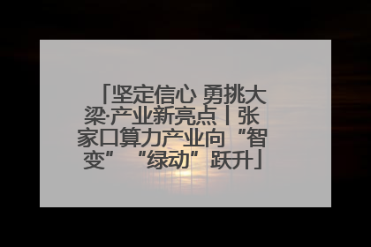 坚定信心 勇挑大梁·产业新亮点丨张家口算力产业向“智变”“绿动”跃升