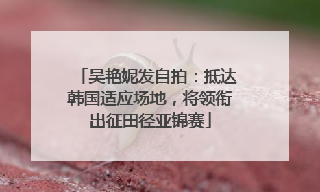 吴艳妮发自拍：抵达韩国适应场地，将领衔出征田径亚锦赛