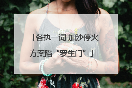 各执一词 加沙停火方案陷“罗生门”