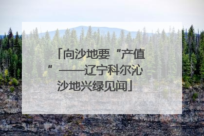 向沙地要“产值”——辽宁科尔沁沙地兴绿见闻