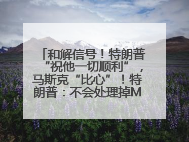 和解信号！特朗普“祝他一切顺利”，马斯克“比心”！特朗普：不会处理掉Model S，不会停止星链；特斯拉股价大涨