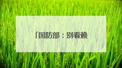国防部：别看赖清德叫得凶，大难临头跑得最快
