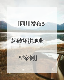 四川发布3起破坏耕地典型案例