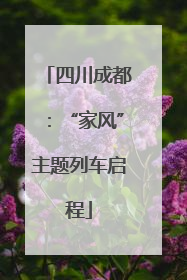 四川成都：“家风”主题列车启程