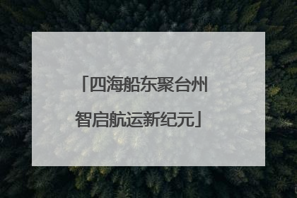 四海船东聚台州 智启航运新纪元