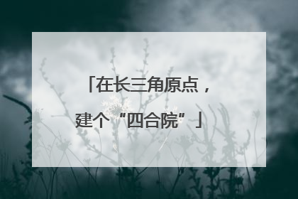 在长三角原点，建个“四合院”