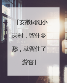 安徽凤阳小岗村：留住乡愁，就留住了游客