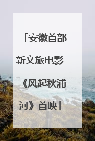 安徽首部新文旅电影《风起秋浦河》首映