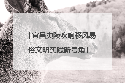 宜昌夷陵吹响移风易俗文明实践新号角