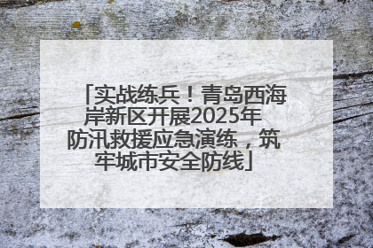 实战练兵！青岛西海岸新区开展2025年防汛救援应急演练，筑牢城市安全防线