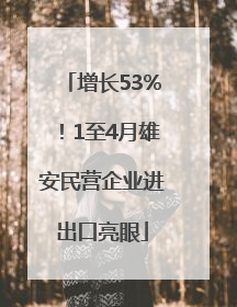 增长53%！1至4月雄安民营企业进出口亮眼