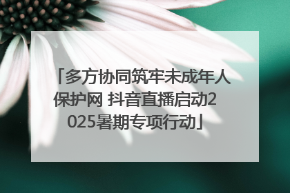 多方协同筑牢未成年人保护网 抖音直播启动2025暑期专项行动