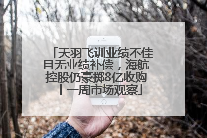 天羽飞训业绩不佳且无业绩补偿，海航控股仍豪掷8亿收购丨一周市场观察