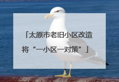 太原市老旧小区改造将“一小区一对策”