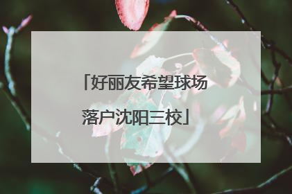 好丽友希望球场落户沈阳三校