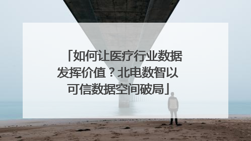 如何让医疗行业数据发挥价值？北电数智以可信数据空间破局
