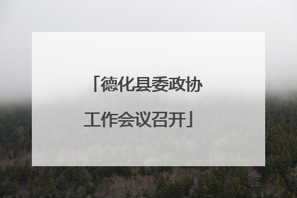 德化县委政协工作会议召开