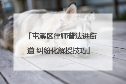 屯溪区律师普法进街道 纠纷化解授技巧