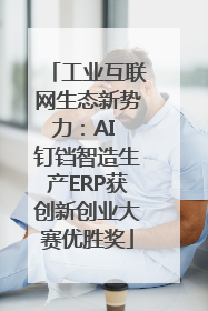 工业互联网生态新势力：AI 钉铛智造生产ERP获创新创业大赛优胜奖