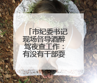 市纪委书记现场督导酒醉驾夜查工作：有没有干部耍特权？