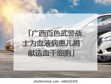 广西百色武警战士为血液病患儿捐献造血干细胞