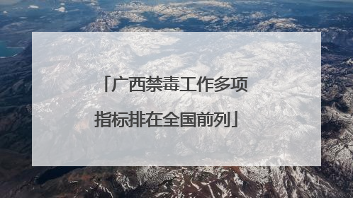 广西禁毒工作多项指标排在全国前列