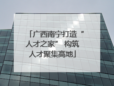 广西南宁打造“人才之家” 构筑人才聚集高地