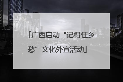 广西启动“记得住乡愁”文化外宣活动