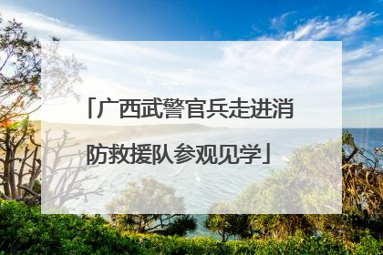 广西武警官兵走进消防救援队参观见学