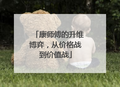 康师傅的升维博弈，从价格战到价值战