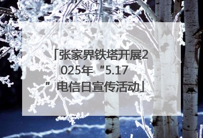 张家界铁塔开展2025年“5.17”电信日宣传活动