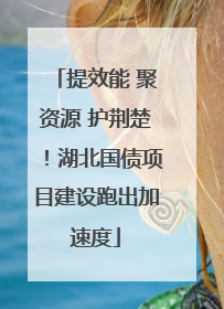 提效能 聚资源 护荆楚！湖北国债项目建设跑出加速度