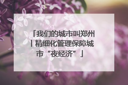 我们的城市叫郑州丨精细化管理保障城市“夜经济”