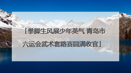 拳脚生风展少年英气 青岛市六运会武术套路赛圆满收官