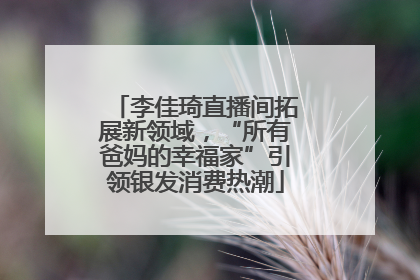 李佳琦直播间拓展新领域，“所有爸妈的幸福家”引领银发消费热潮