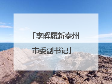 李晖履新泰州市委副书记