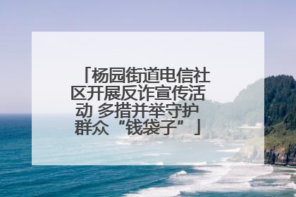 杨园街道电信社区开展反诈宣传活动 多措并举守护群众“钱袋子”