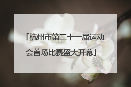 杭州市第二十一届运动会首场比赛盛大开幕