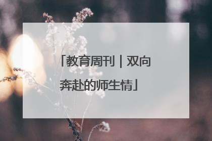 教育周刊｜双向奔赴的师生情