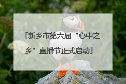新乡市第六届“心中之乡”直播节正式启动
