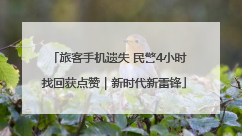 旅客手机遗失 民警4小时找回获点赞｜新时代新雷锋