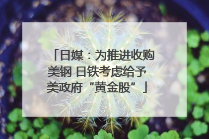 日媒：为推进收购美钢 日铁考虑给予美政府“黄金股”