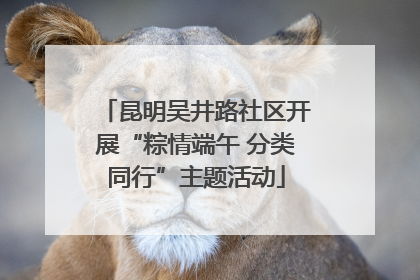 昆明吴井路社区开展“粽情端午 分类同行”主题活动