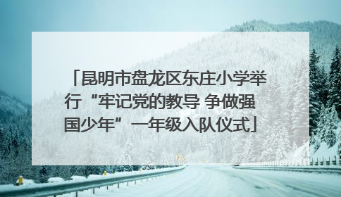 昆明市盘龙区东庄小学举行“牢记党的教导 争做强国少年”一年级入队仪式