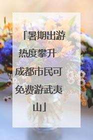 暑期出游热度攀升 成都市民可免费游武夷山